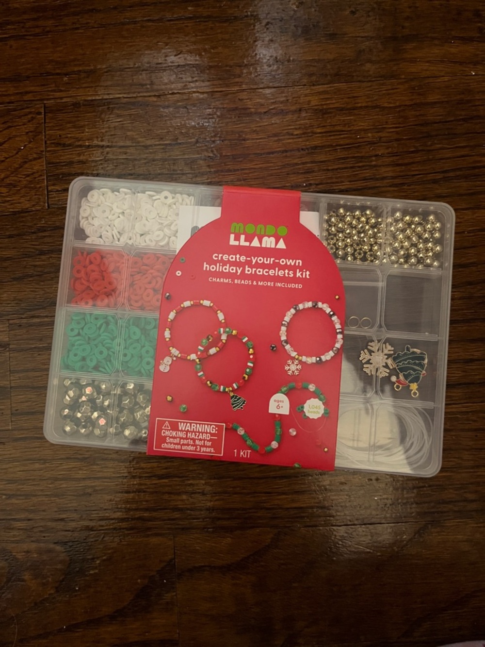Mondo Llama Create-Your-Own Holiday Bracelets Kit - Red